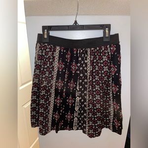 Patterned hollister mini skirt